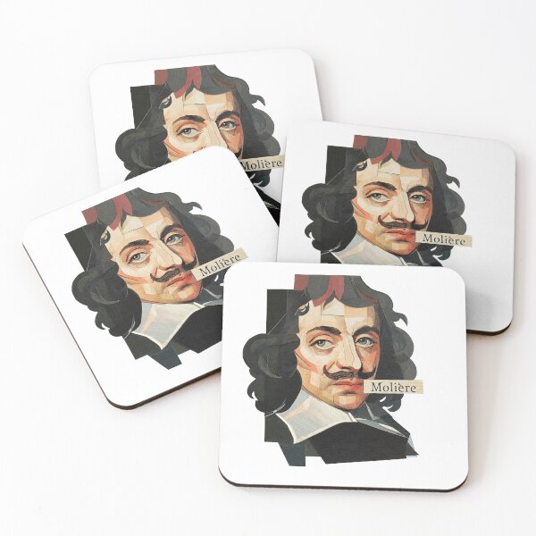 Item preview, Moliere French Theater Poster - Abstract Portrait Literature Art designed and sold by OzzFrequency.