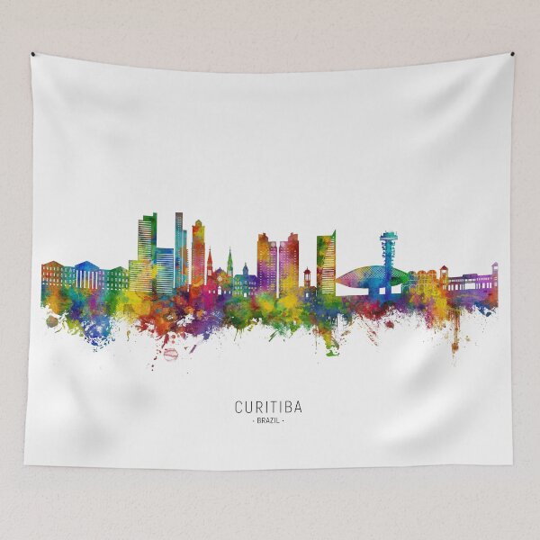 Item preview, Curitiba Skyline Brazil designed and sold by ArtPrints.