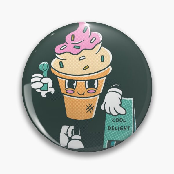 Item preview, Cute Kawaii Ice Cream Character Retro Cartoon | Funny Dessert Mascot Design designed and sold by Rohinirohi029.