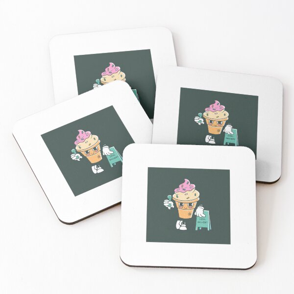 Item preview, Cute Kawaii Ice Cream Character Retro Cartoon | Funny Dessert Mascot Design designed and sold by Rohinirohi029.