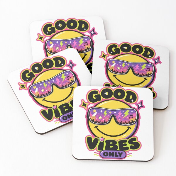 Item preview, Good Vibes Only Smiley Face Festival Retro Aesthetic Design  designed and sold by FrenchieFever.