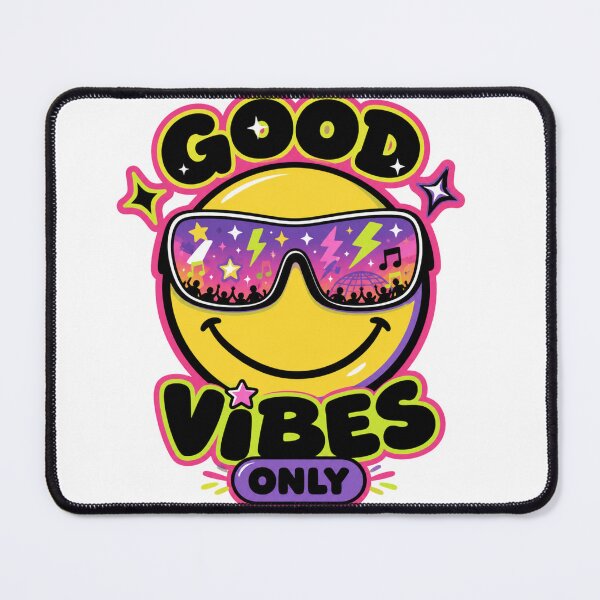 Item preview, Good Vibes Only Smiley Face Festival Retro Aesthetic Design  designed and sold by FrenchieFever.