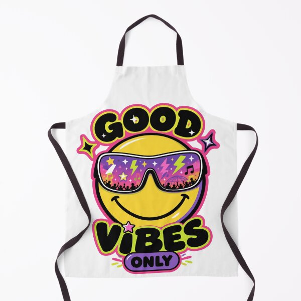 Item preview, Good Vibes Only Smiley Face Festival Retro Aesthetic Design designed and sold by FrenchieFever.