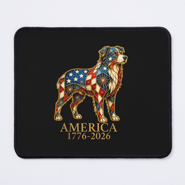 Item preview, America 1776-2026 Australian Shepherd Patriotic US Flag USA designed and sold by FrankIsabel.