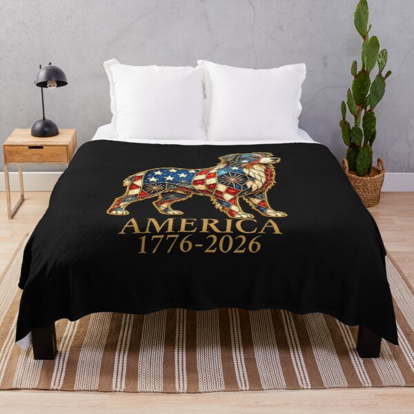 Item preview, America 1776-2026 Australian Shepherd Patriotic US Flag USA designed and sold by FrankIsabel.