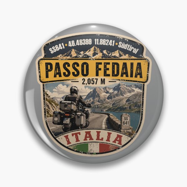 Item preview, Passo Fedaia, Fedaia Pass Dolomites Italy Italia Motorcycle Sticker TShirt 02 designed and sold by OuterShellUK.