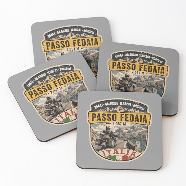 Item preview, Passo Fedaia, Fedaia Pass Dolomites Italy Italia Motorcycle Sticker TShirt 02 designed and sold by OuterShellUK.