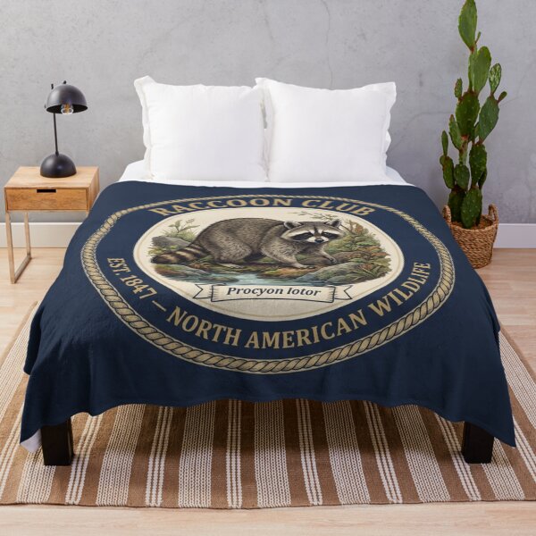 Item preview, Raccoon Club Vintage Badge North American Wildlife designed and sold by CalmCapy Co.