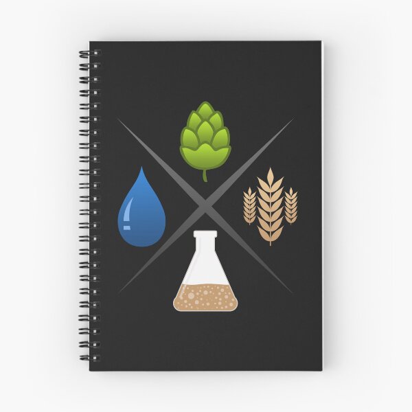 Artikelvorschau, Zutaten für das Heimbrauen: Wasser, Getreide, Hopfen und Hefe entworfen und verkauft von BRU Design.