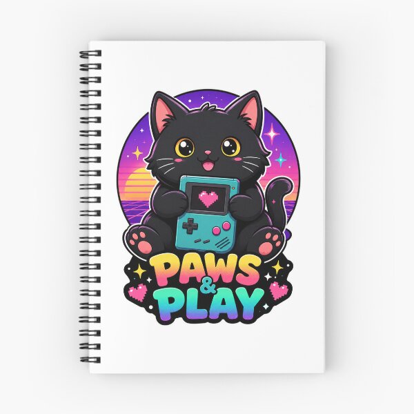 Item preview, Kawaii Black Cat Retro Gamer designed and sold by Lobory.