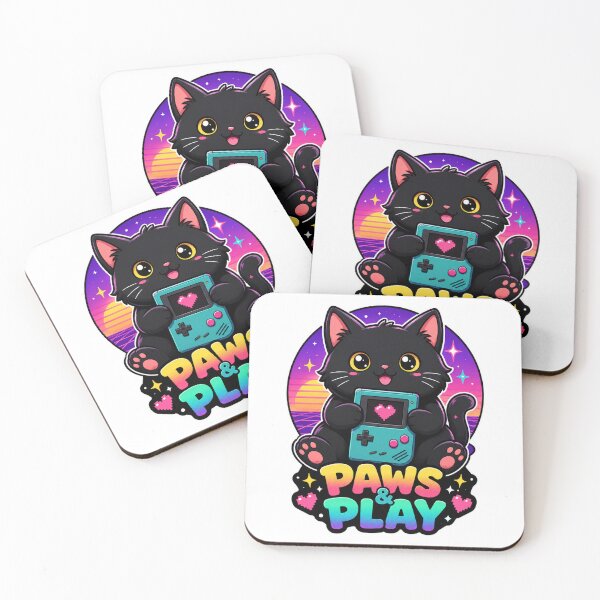 Item preview, Kawaii Black Cat Retro Gamer designed and sold by Lobory.