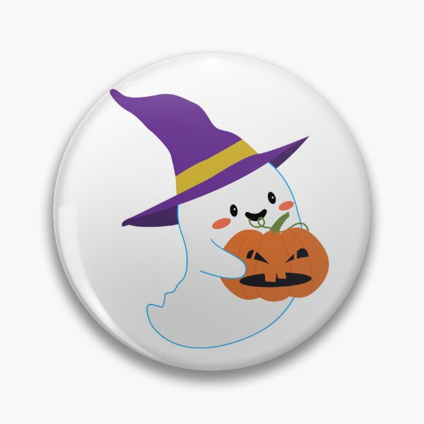 Item preview, Cute Kawaii Ghost Halloween Witch Pumpkin Vector Art designed and sold by paolboa.