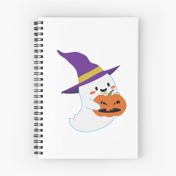 Item preview, Cute Kawaii Ghost Halloween Witch Pumpkin Vector Art designed and sold by paolboa.