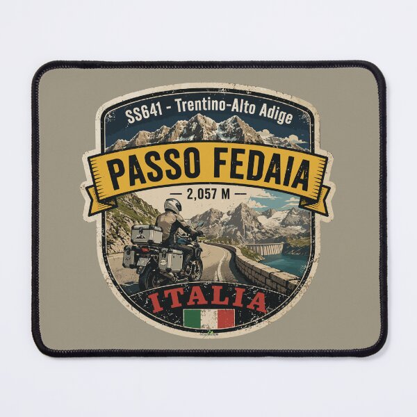 Item preview, Passo Fedaia, Fedaia Pass Dolomites Italy Italia Motorcycle Sticker TShirt 03 designed and sold by OuterShellUK.