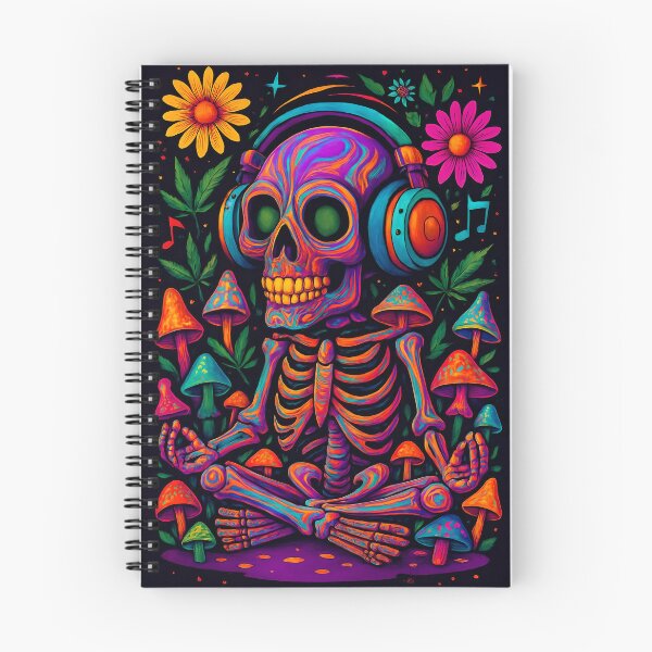 Item preview, Psychedelic Skeleton Meditation designed and sold by theThreadzone.