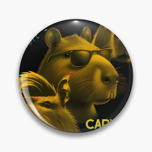 Item preview, Black And Yellow Capybaras Rock Band Capybaras Concert Poster Essential T-Shirt designed and sold by Mixzex.