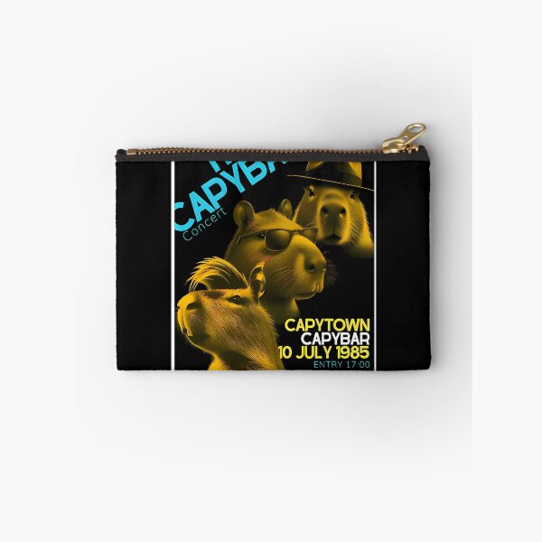 Item preview, Black And Yellow Capybaras Rock Band Capybaras Concert Poster Essential T-Shirt designed and sold by Mixzex.