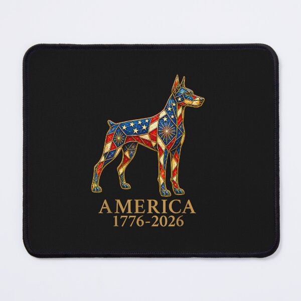 Item preview, America 1776-2026 Doberman Pinscher Patriotic US Flag USA designed and sold by FrankIsabel.