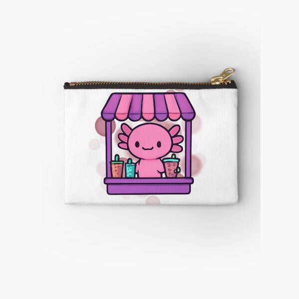 Item preview, Cute Axolotl Bubble Tea Shop Cartoon designed and sold by iamKRUK.
