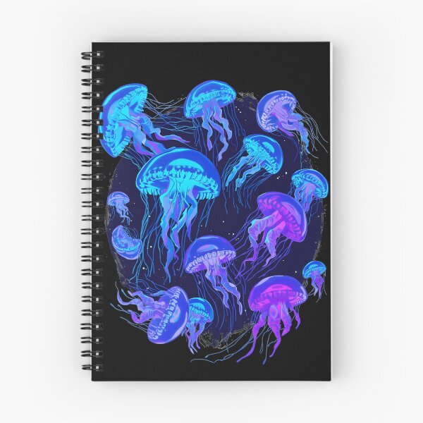 Item preview, Neon Bioluminescent Jellyfish, Glowing Ocean Sea Life, Blue & Purple Synthwave Marine Art, Underwater Aesthetic Graphic designed and sold by PrintelloTH.