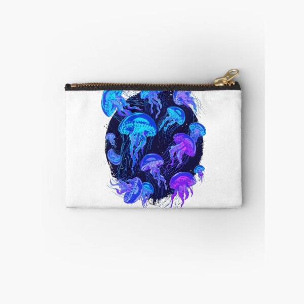 Item preview, Neon Bioluminescent Jellyfish, Glowing Ocean Sea Life, Blue & Purple Synthwave Marine Art, Underwater Aesthetic Graphic designed and sold by PrintelloTH.
