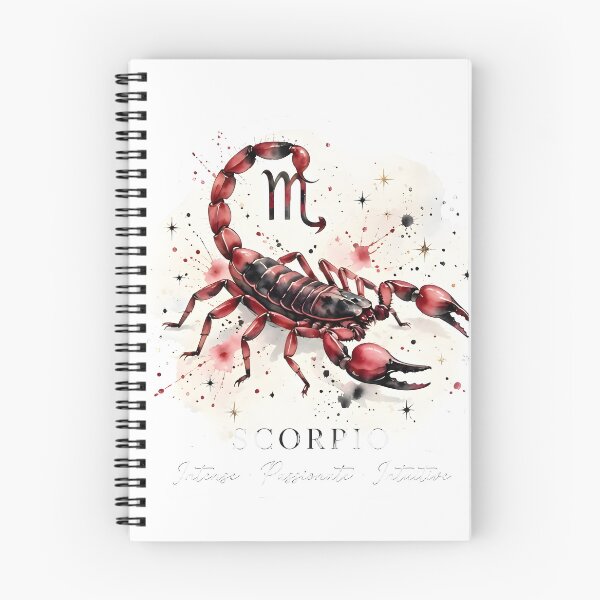 Item preview, Scorpio Red Scorpion Stars Watercolor Elegant Zodiac Art designed and sold by Zodiac Celestial Art.