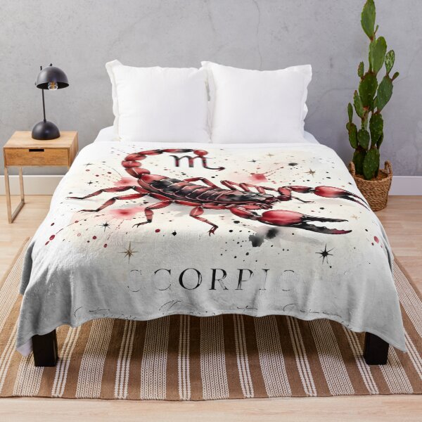Item preview, Scorpio Red Scorpion Stars Watercolor Elegant Zodiac Art designed and sold by Zodiac Celestial Art.