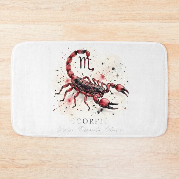 Item preview, Scorpio Red Scorpion Stars Watercolor Elegant Zodiac Art designed and sold by Zodiac Celestial Art.