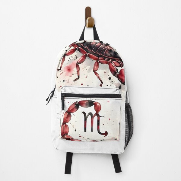 Item preview, Scorpio Red Scorpion Stars Watercolor Elegant Zodiac Art designed and sold by Zodiac Celestial Art.