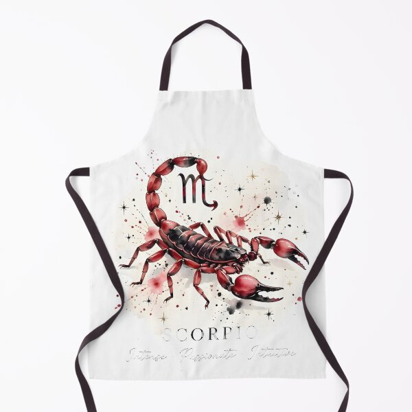Item preview, Scorpio Red Scorpion Stars Watercolor Elegant Zodiac Art designed and sold by Zodiac Celestial Art.