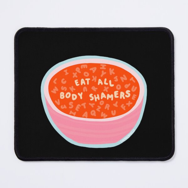Item preview, eat all body shamers - alphabet soup messages - the peach fuzz designed and sold by NECA-W.