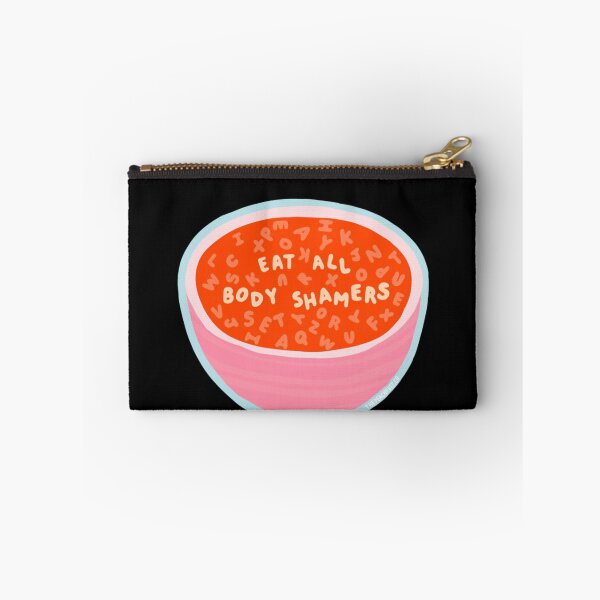 Item preview, eat all body shamers - alphabet soup messages - the peach fuzz designed and sold by NECA-W.