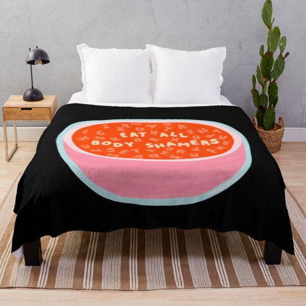 Item preview, eat all body shamers - alphabet soup messages - the peach fuzz designed and sold by NECA-W.