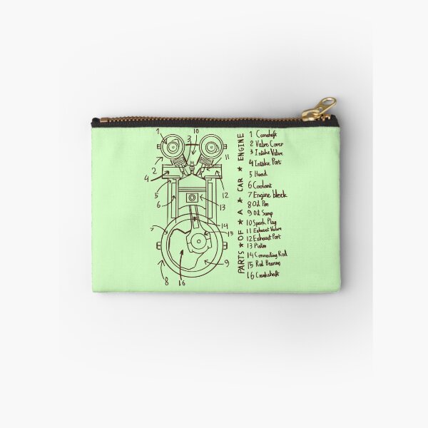 Item preview, Car Engine Technical Diagram Sketch designed and sold by chowlet.