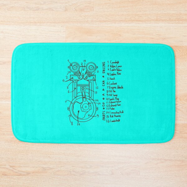 Item preview, Car Engine Technical Diagram Sketch designed and sold by chowlet.