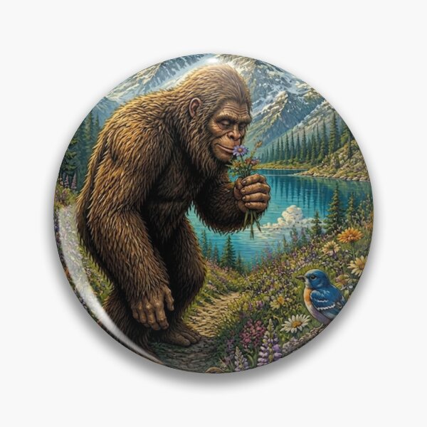 Item preview, Whimsical Bigfoot Wildflower Meadow Landscape Design  designed and sold by Skyrocketz.
