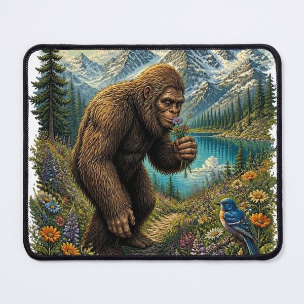 Item preview, Whimsical Bigfoot Wildflower Meadow Landscape Design designed and sold by Skyrocketz.