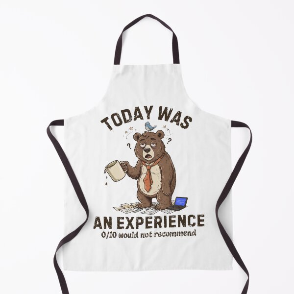 Item preview, Today Was An Experience Funny Bear Cartoon | Burnout Office Humor Retro Animal Design designed and sold by MotivaChic.