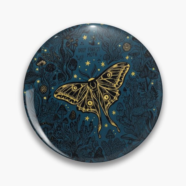 Item preview, Golden Moth in the Magic Forest Night designed and sold by Purpleclomb.