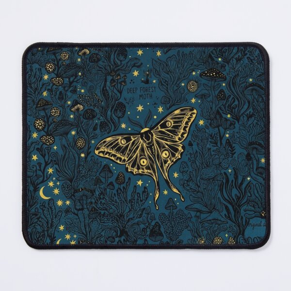 Item preview, Golden Moth in the Magic Forest Night designed and sold by Purpleclomb.