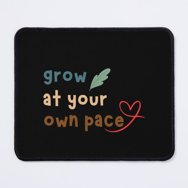 Item preview, Grow At Your Own Pace - Cute Retro Mental Health Quote designed and sold by Frafri92.