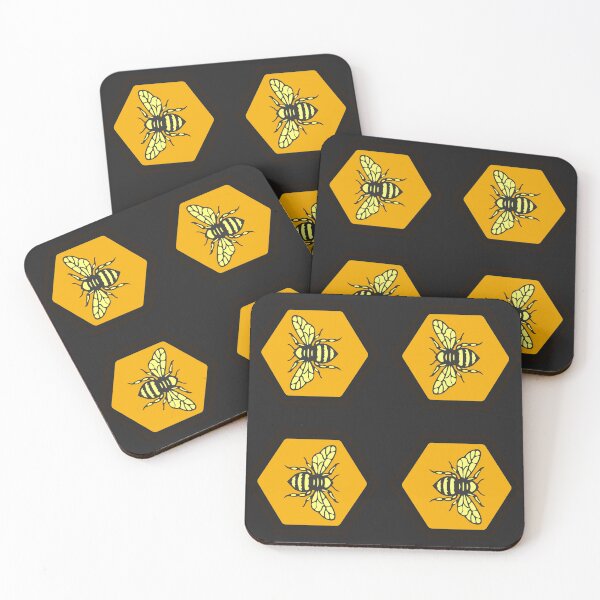 Item preview, Honeycomb Bee Pattern designed and sold by BRU Design.