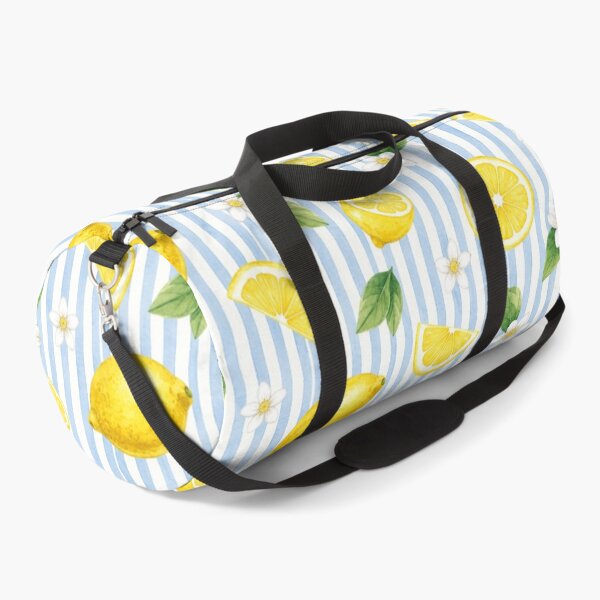 Item preview, Watercolor Lemon Stripe Pattern | Amalfi Coast Citrus Seamless Blue Coastal Summer Print designed and sold by Shivi-designs.