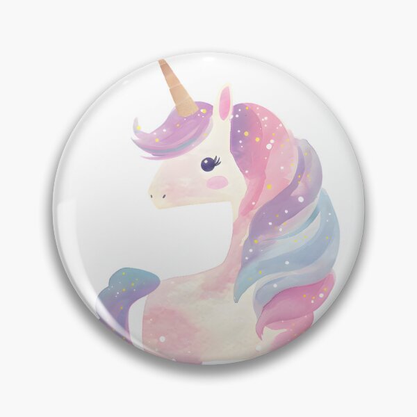 Item preview, Cute Unicorn in Soft Colours in Purple Frame designed and sold by TeeGeeTees.