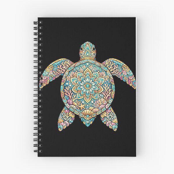 Item preview, Mandala Sea Turtle | Colorful Coral Reef Boho Ocean Art designed and sold by Dreamy fantasy design.