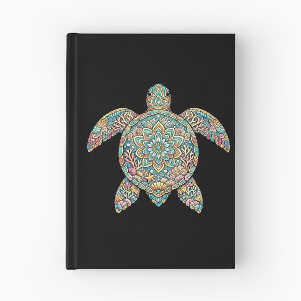 Item preview, Mandala Sea Turtle | Colorful Coral Reef Boho Ocean Art designed and sold by Dreamy fantasy design.
