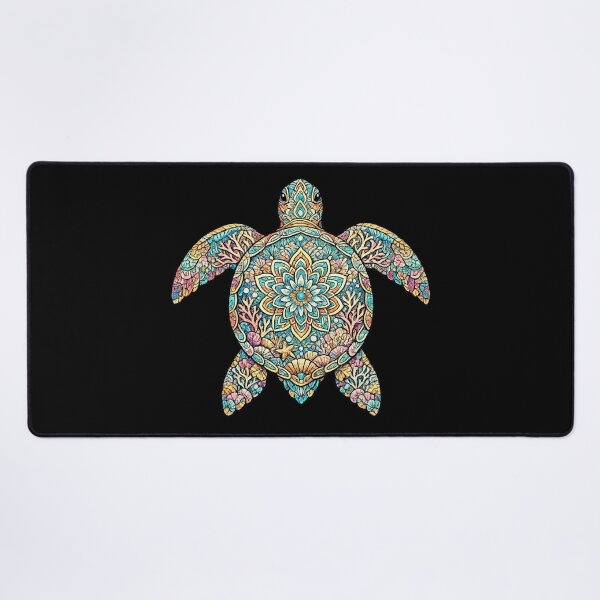 Item preview, Mandala Sea Turtle | Colorful Coral Reef Boho Ocean Art designed and sold by Dreamy fantasy design.