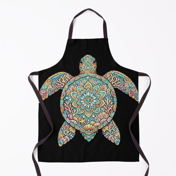 Item preview, Mandala Sea Turtle | Colorful Coral Reef Boho Ocean Art designed and sold by Dreamy fantasy design.