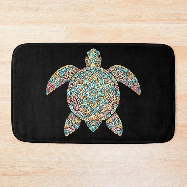 Item preview, Mandala Sea Turtle | Colorful Coral Reef Boho Ocean Art designed and sold by Dreamy fantasy design.