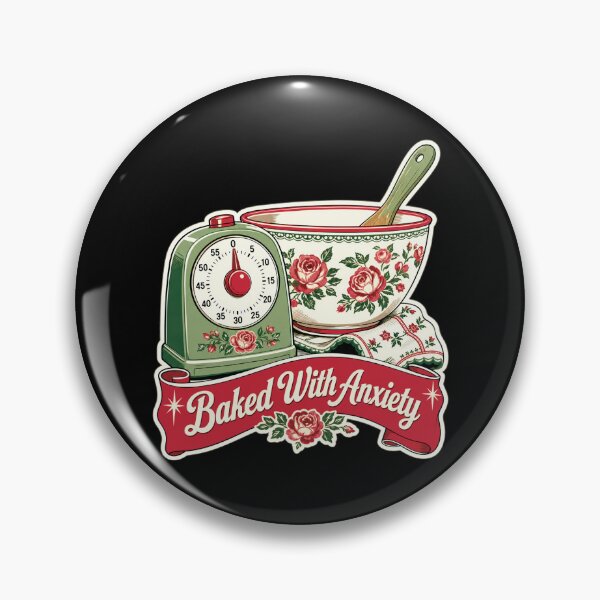 Item preview, Baked With Anxiety Shirt, Grandma Core Baking Tee, Cottagecore Baker T-Shirt, Vintage Kitchen Graphic, Cozy Home Baker Gift, Funny Baking Lover Apparel, Floral Mixing Bowl Tee designed and sold by KAYJAY DESIGNS.